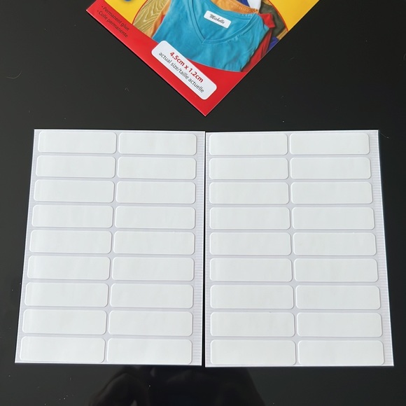 No-Iron Clothing Labels Étiquettes vêtements sans repassage 4.5X1.2 cm - Picture 8 of 12